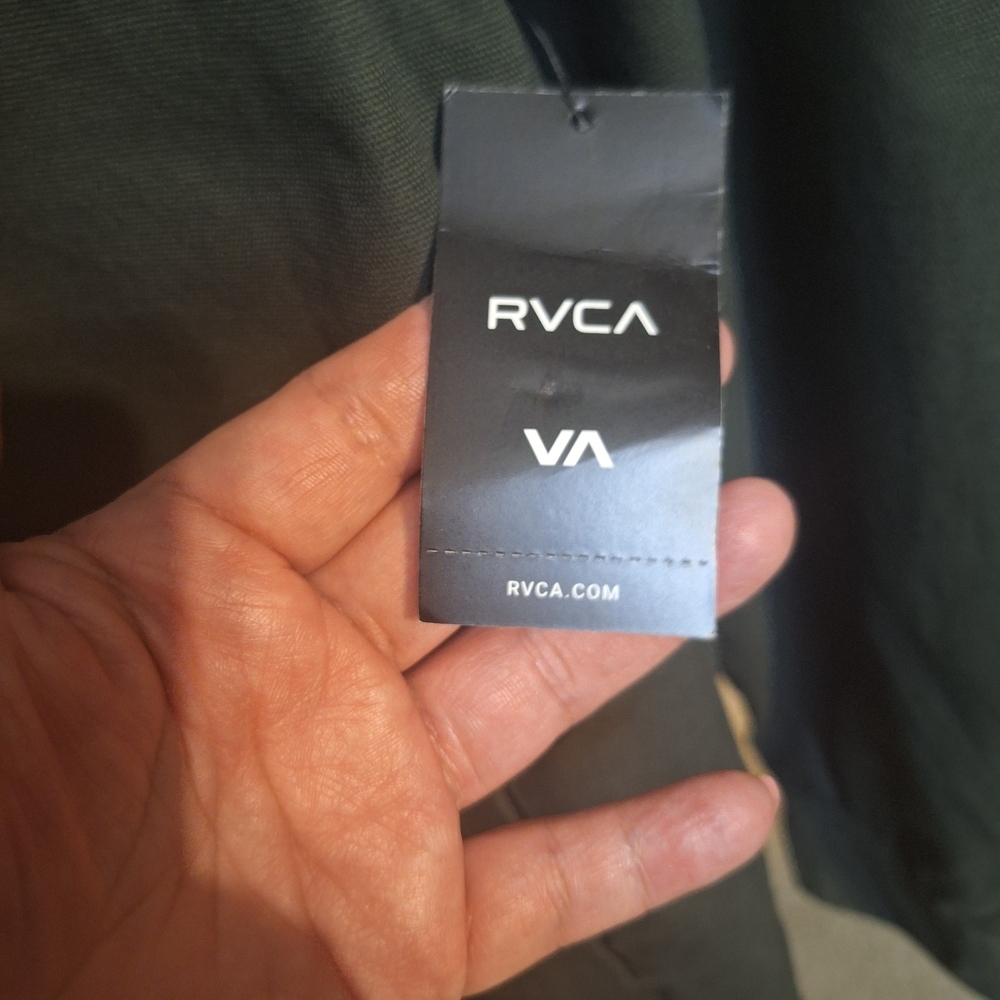 RVCA Army Green Men's Jacket with Sherpa Collar. Size M NWT - Picture 7 of 8